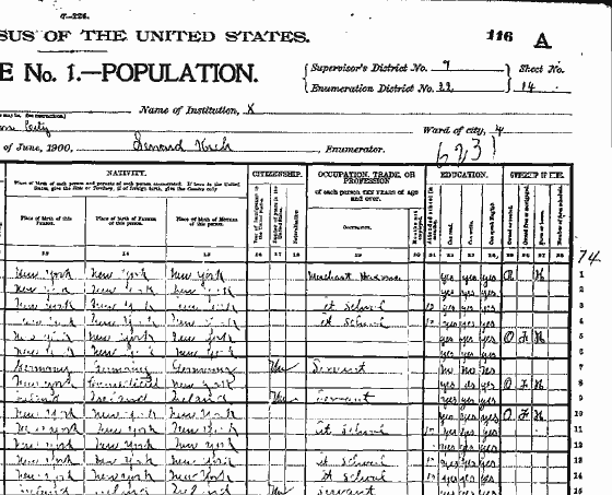 1900 Census Schedules