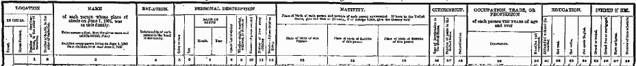 1900 Census